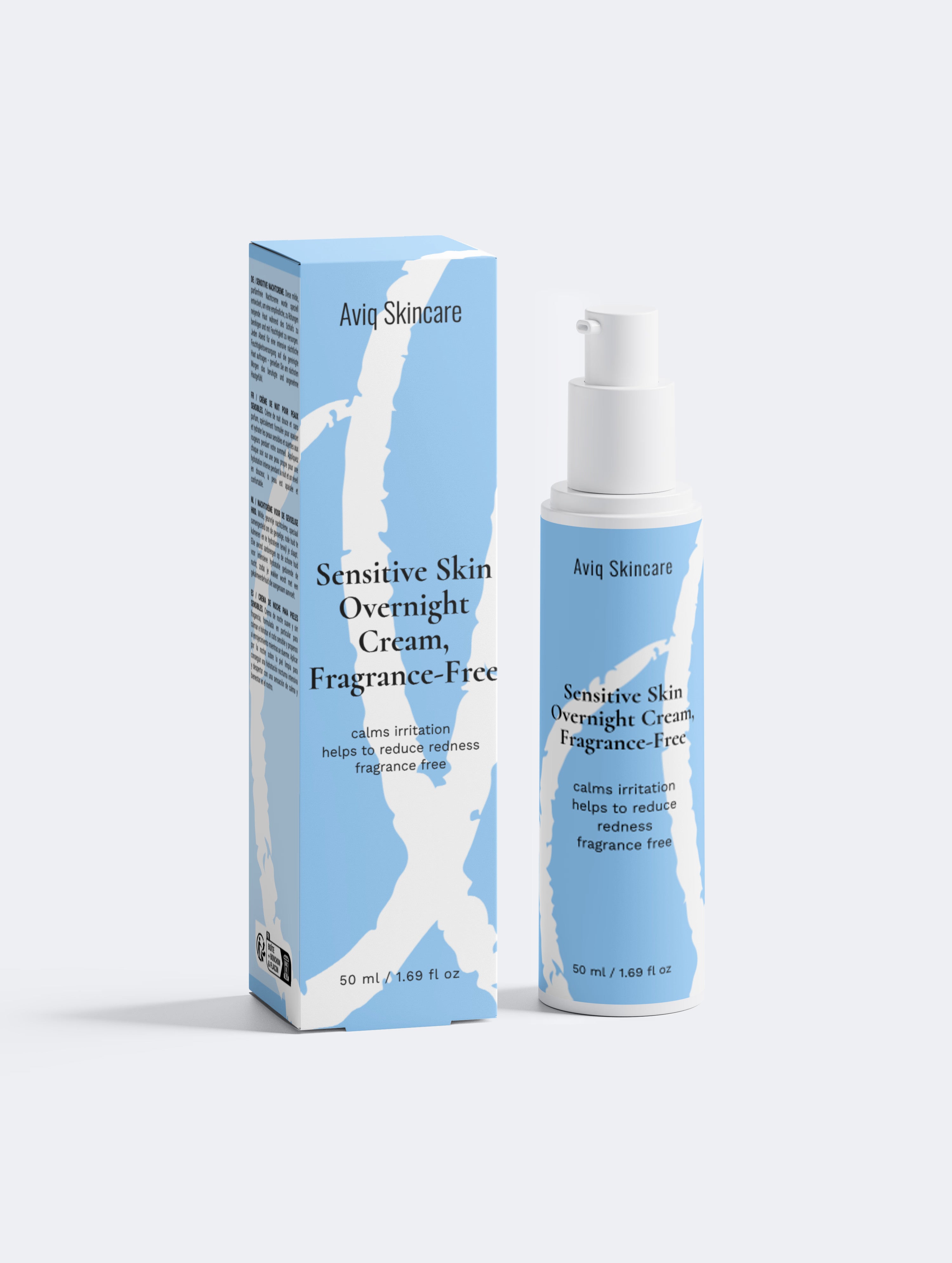 Sensitive Skin Overnight Cream, Fragrance-Free